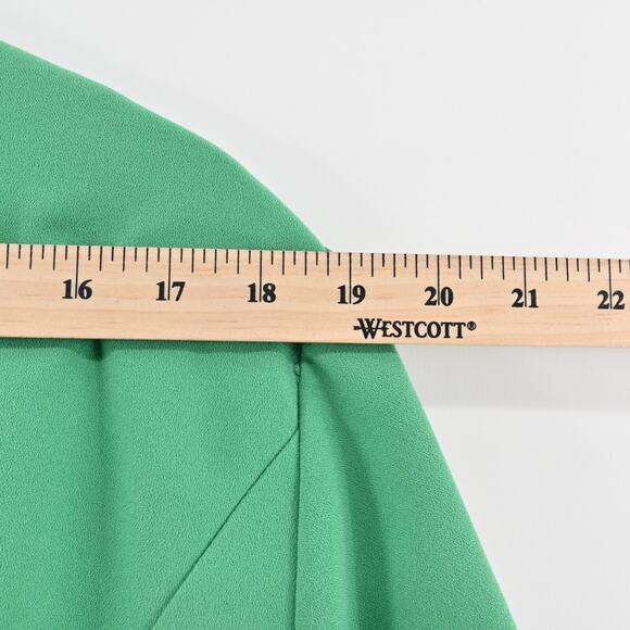 TORRID Blazer‎ Womens Size 5 Green Ruched 3/4 Sleeve Open Front Jacket Career - Picture 13 of 14